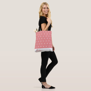 Bolsa Tote Padrão de Polka Moderno e Elegante Personalizado