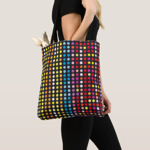 Bolsa Tote Padrão de pontos coloridos do abstrato