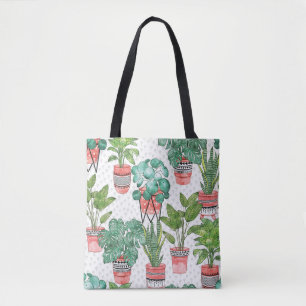 Bolsa Tote Padrão de Potes da Terra Cotta Plant.