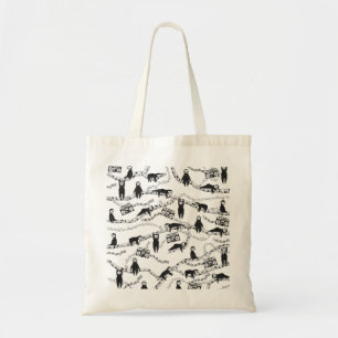 Bolsa Tote Padrão de preguiça musical