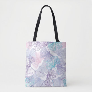 Bolsa Tote Padrão de Quartz no Rosa de Gingko Biloba