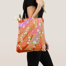 Bolsa Tote Padrão de Quimono Floral