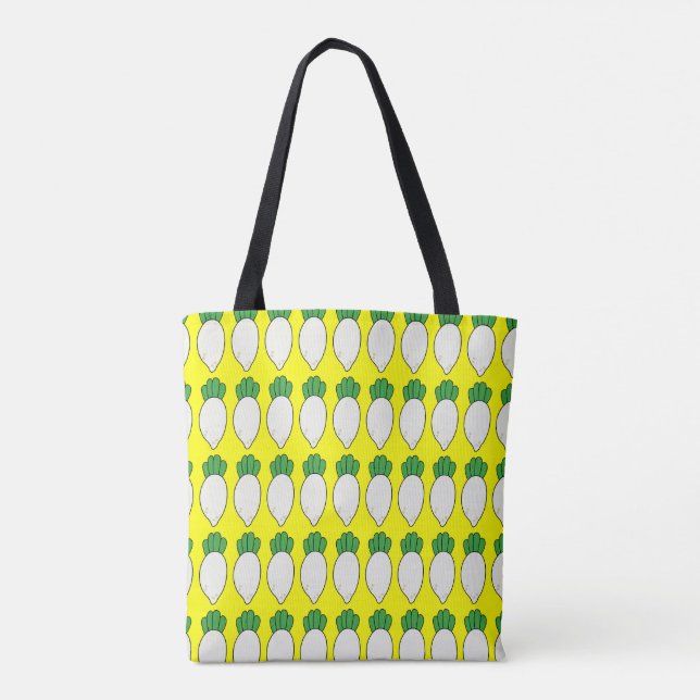 Bolsa Tote Padrão de Rabanete 4 (Verso)