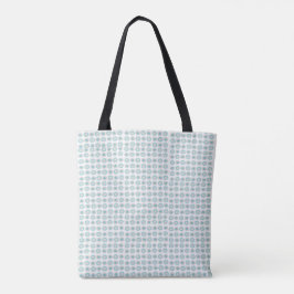 Bolsa Tote Padrão de repetição de arte geométrica (flor de ve