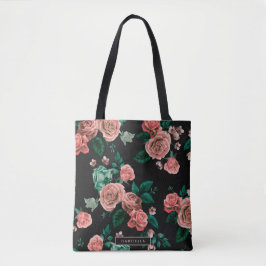 Bolsa Tote Padrão de rosas