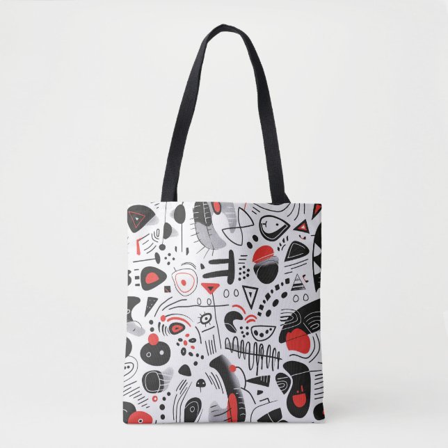 Bolsa Tote Padrão de Shapescape de abstrato (Frente)