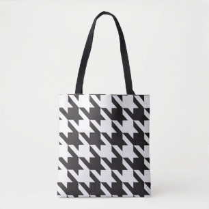 Bolsa Tote Padrão de som preto e branco