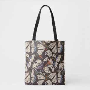Bolsa Tote Padrão de superfície das borboletas venenosas. Col