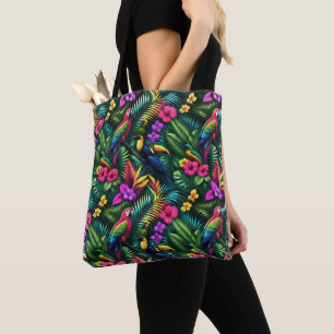 Bolsa Tote Padrão de Superfície Sem Costura Sonhos da Selva A