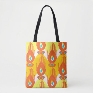 Bolsa Tote Padrão de tecido Ikat