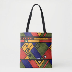 Bolsa Tote Padrão de textura tradicional de etno africano sem