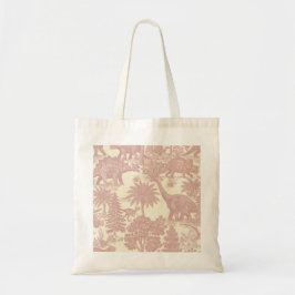 Bolsa Tote Padrão de Toalete de Dinossauro Vintage Selva Pré-