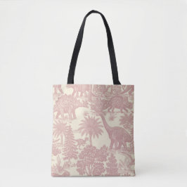 Bolsa Tote Padrão de Toalete de Dinossauro Vintage Selva Pré-