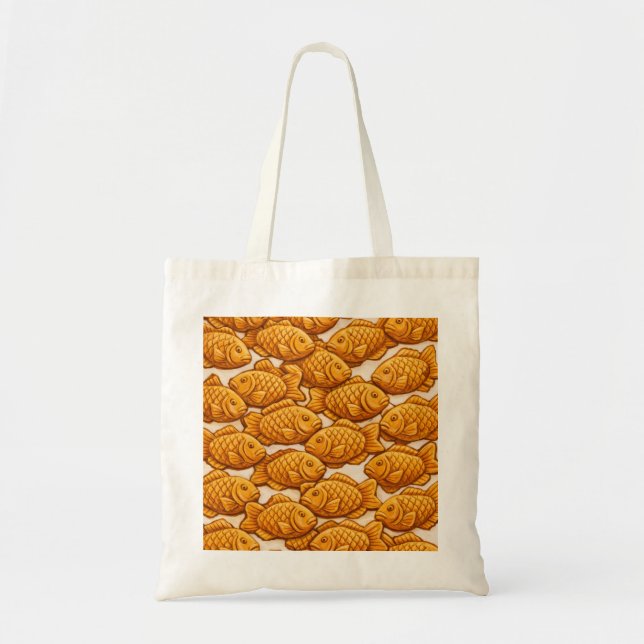 Bolsa Tote Padrão de Torta de Peixe Taiyaki (Frente)