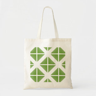 Bolsa Tote Padrão de Triângulo de Tendência Verde