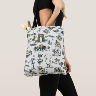 Bolsa Tote Padrão de Vida Selvagem do Parque Nacional Yellow