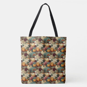 Bolsa Tote Padrão de Vintage de Ação de Graças Floral (8)