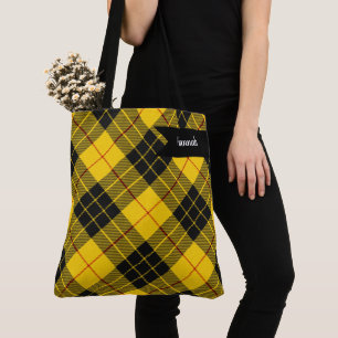 Bolsa Tote Padrão de Xadrez do Clan Tartan da Escócia MacLe