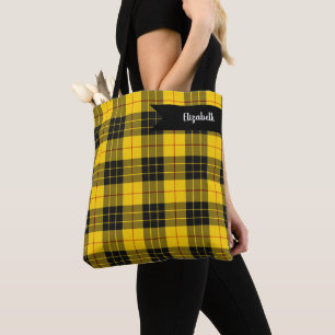 Bolsa Tote Padrão de Xadrez do Clan Tartan da Escócia MacLeod