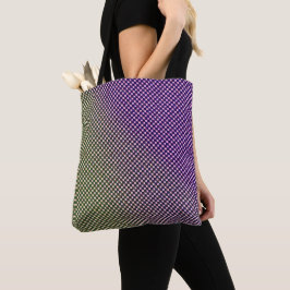 Bolsa Tote Padrão de Xadrez Gradiente Geométrico Abstrato 127