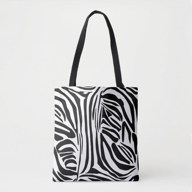 Bolsa Tote Padrão de zebra (Frente)