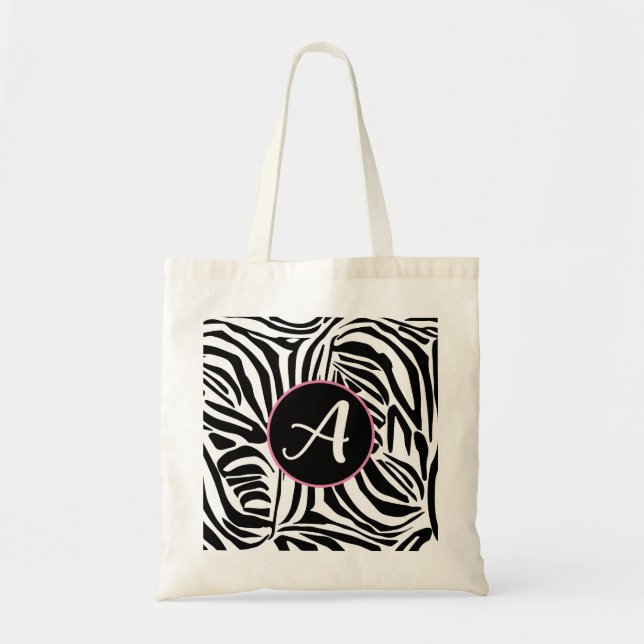 Bolsa Tote Padrão de Zebra (Frente)