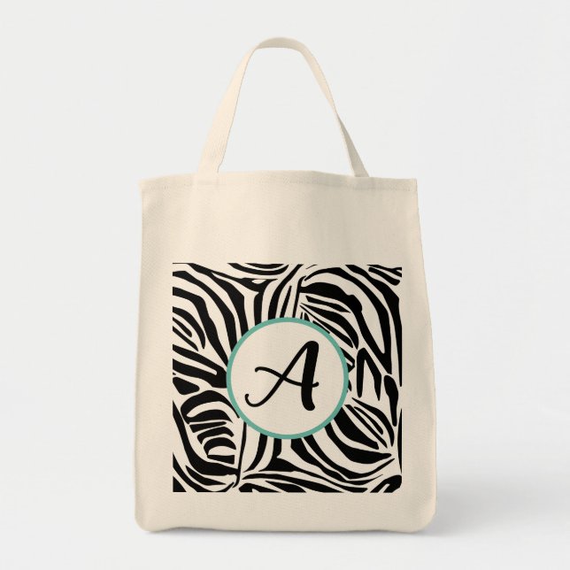 Bolsa Tote Padrão de Zebra (Frente)