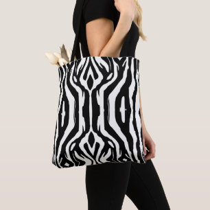 Bolsa Tote Padrão de zebra selvagem