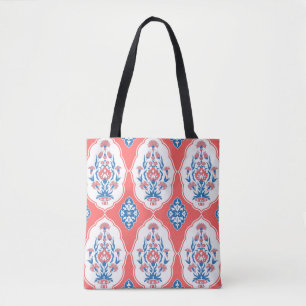 Bolsa Tote Padrão decorativo sem costura na orientação tra