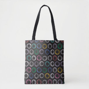 Bolsa Tote Padrão desenhado à mão com pata sem soldadura d