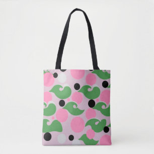 Bolsa Tote Padrão Divertido de Redemoinho Retrô