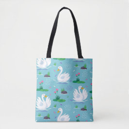 Bolsa Tote Padrão do Cisne Elegante