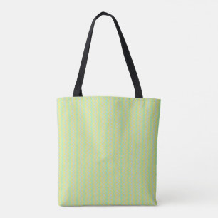 Bolsa Tote Padrão do diafrão pequeno verde e azul
