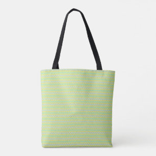 Bolsa Tote Padrão do diafrão pequeno verde e azul