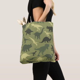 Bolsa Tote Padrão do Dinossauro, Silhueta do Dinossauro, Dino