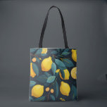 Bolsa Tote Padrão do jardim de limão. Fruta tropical amarela<br><div class="desc">Saco de tote de padrão amarelo de citros de limão. Citrinos de jardim floral.</div>