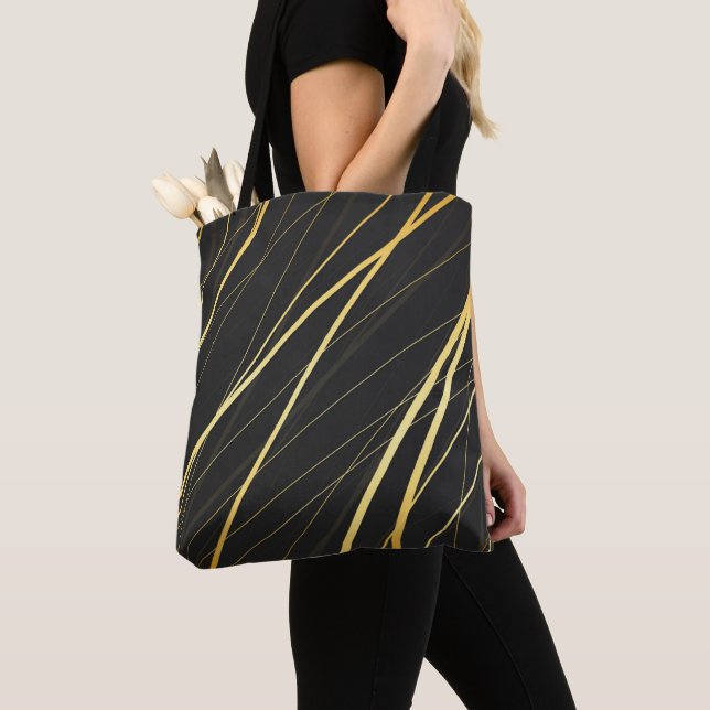 Bolsa Tote Padrão Dourado 1 (Close Up)