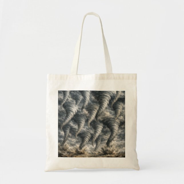Bolsa Tote Padrão Dramático de Tempestade de Tornado (Frente)