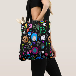 Bolsa Tote Padrão Emo Halloween