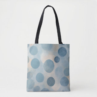 Bolsa Tote Padrão Escandinavo de Pontos Azuis