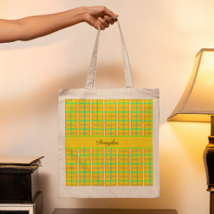 Bolsa Tote Padrão escocês em cores de 60, personalizável