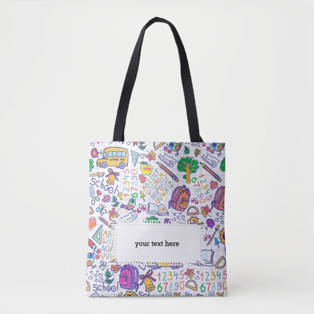 Bolsa Tote Padrão escolar (Frente)