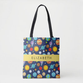 Bolsa Tote Padrão Espacial, Planetas, Estrelas, Cosmos, Seu N