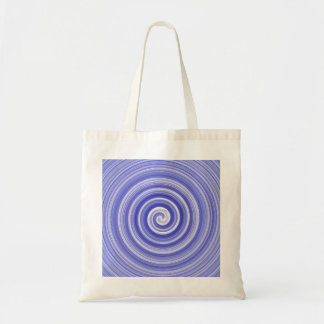 Bolsa Tote Padrão espiral azul e branco