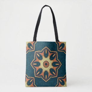 Bolsa Tote Padrão étnico uniforme com mandala. ilustração