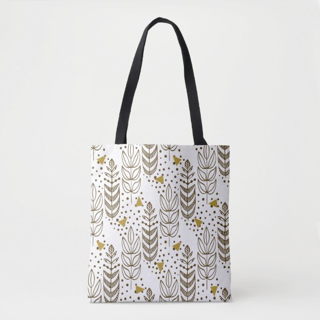 Bolsa Tote Padrão étnico uniforme com na moda. Endles (Frente)