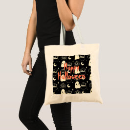 Bolsa Tote Padrão Fantasma Bonito do Halloween Boo