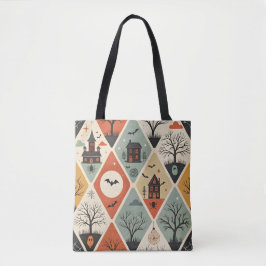 Bolsa Tote Padrão fantasma escuro