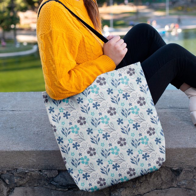 Bolsa Tote Padrão Floral (Criador carregado)