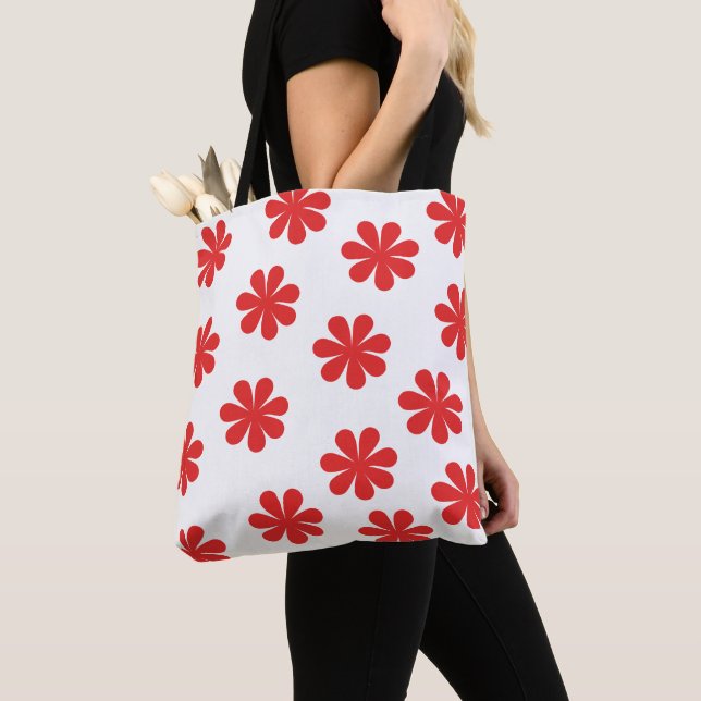 Bolsa Tote Padrão floral abstrato (Close Up)